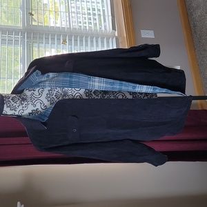 Black reversible Corduroy shacket